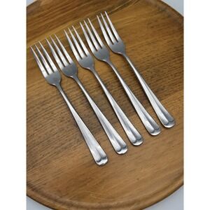 Supreme Cutlery LIBERTY BELLE Five SALAD FORKS 6 1/2" 3 Tine SCC Towle Japan